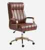 Derrus Leatherette Executive Chair In Brown Colour