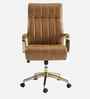 Derrus Leatherette Executive Chair In Tan Colour