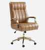 Derrus Leatherette Executive Chair In Tan Colour