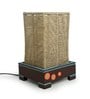 Desert Glow Brown Jute Shade Table Lamp with Dark Brown Base