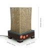 Desert Glow Brown Jute Shade Table Lamp with Dark Brown Base