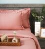 Desert Rose 300TC 100% Cotton Flat Chekered Super King Bedsheet with 2 Pillow Covers