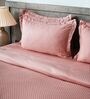 Desert Rose 300TC 100% Cotton Flat Chekered Super King Bedsheet with 2 Pillow Covers