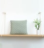 Desert Sage 100% Cotton Crest16X16 Inches Knitted Cushion Cover
