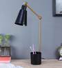 Potterybarn Black Study Lamp With Metal Base