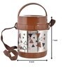 Designer Brown Stainless Steel Lunch Box