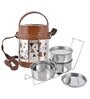 Designer Brown Stainless Steel Lunch Box