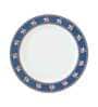 Designer 10.5 Inch White & Blue Ceramic Dinner Plate