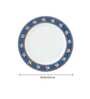 Designer 10.5 Inch White & Blue Ceramic Dinner Plate
