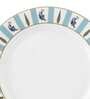 Designer Premium 10.5 Inch White & Blue Ceramic Dinner Plate