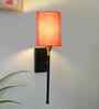 Designer Cotton Shade Metal Wall Light   Perfect for Hallway, Living Room & Bedroom-(Orange)
