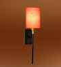 Designer Cotton Shade Metal Wall Light   Perfect for Hallway, Living Room & Bedroom-(Orange)