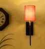 Designer Cotton Shade Metal Wall Light   Perfect for Hallway, Living Room & Bedroom-(Orange)