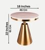 Designer End Table In Gold Finish