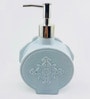 120 Ml Ceramic  Counter Top Liquid Soap Dispenser in Blue
