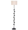 Avogadro White Jute Shade Club Floor Lamp With Iron Base