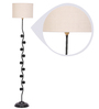 Avogadro White Jute Shade Club Floor Lamp With Iron Base
