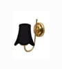 Designer Gold Wall Sconce with Black Cotton Shade for Indoor Decor