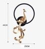 Designer Golden Peacock Wall Hook with Circular Frame   Luxury Wall D cor
