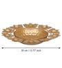 Designer Handcrafter Gold Metal Urli With Lotus Shape Diyas