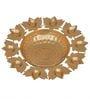 Designer Handcrafter Gold Metal Urli With Lotus Shape Diyas
