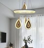Designer Inbuilt LED Hanging Chandelier White Accent