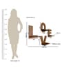 Designer Love Text Alphabet Dark Walnut Planter Shelves Set Of 4
