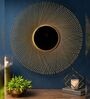 Golden Designer Metal Wall Mirror