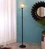 Mountwill Multicolour Glass Shade Torchiere Floor Lamp With Iron Base