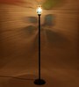 Mountwill Multicolour Glass Shade Torchiere Floor Lamp With Iron Base