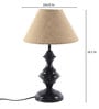 Droplet Beige Jute Shade Night Lamp With Iron Base