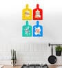 Designer Ornaments Multicolour Engineered Wood Wall Hanging Quotes
