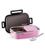 Designer Pink Stainless Steel Lunch Box with Spoon