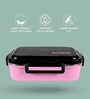 Designer Pink Stainless Steel Lunch Box with Spoon