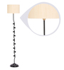 Andre Off White Cotton Shade Club Floor Lamp With Iron Base