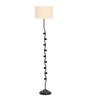 Andre Off White Cotton Shade Club Floor Lamp With Iron Base