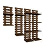 Designer Unique Pattern Dark Walnut Planter Shelves Set Of 4