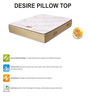 Desire Pillow Top Bonnell Spring King Size 6" Thick Mattress