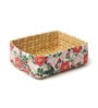 (1Pc) Multicolor Straw Rectangular Storage Basket & Wardrobe Organiser