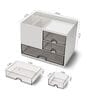 White Desk Organizer with 3 Drawers 3-Tier Storage Box with 5 Compartments