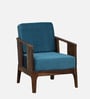 Desna Sheesham Wood 1 Seater Sofa In Blue Colour