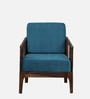 Desna Sheesham Wood 1 Seater Sofa In Blue Colour