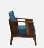 Desna Sheesham Wood 1 Seater Sofa In Blue Colour