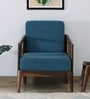 Desna Sheesham Wood 1 Seater Sofa In Blue Colour