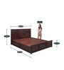 Destiny Queen Bed With Hydraulic Storage in Walnut Finish