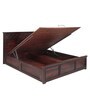 Destiny Queen Bed With Hydraulic Storage in Walnut Finish