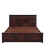 Destiny Queen Bed With Hydraulic Storage in Walnut Finish