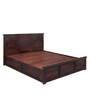 Destiny Queen Bed With Hydraulic Storage in Walnut Finish