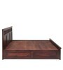 Destiny Queen Bed With Hydraulic Storage in Walnut Finish