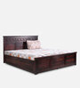 Destiny Queen Bed With Hydraulic Storage in Walnut Finish
